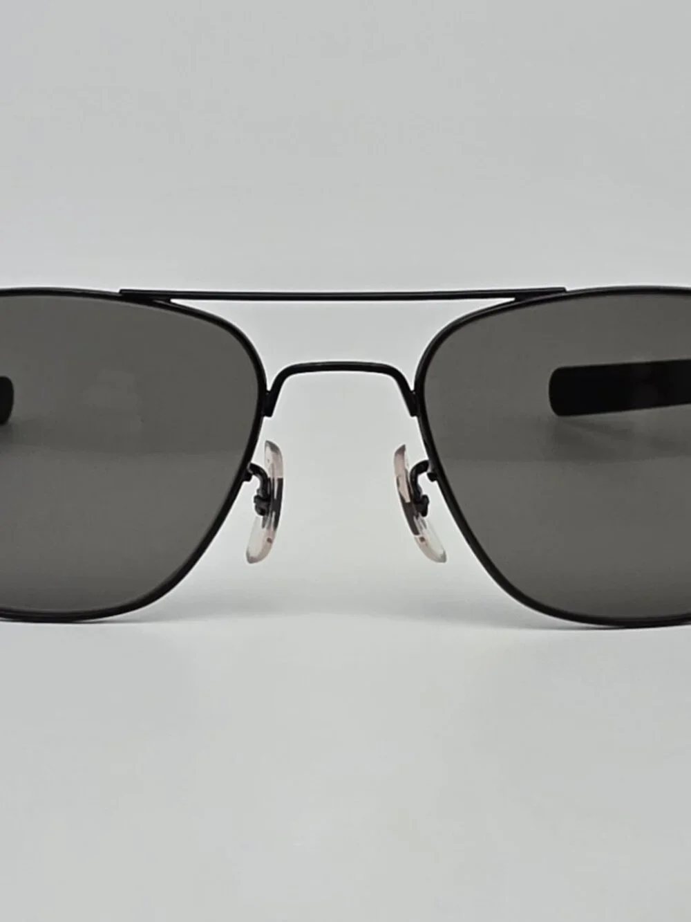 American Optical Original Pilot OP-52B Black Grey Glass Lens Aviator Sunglasses